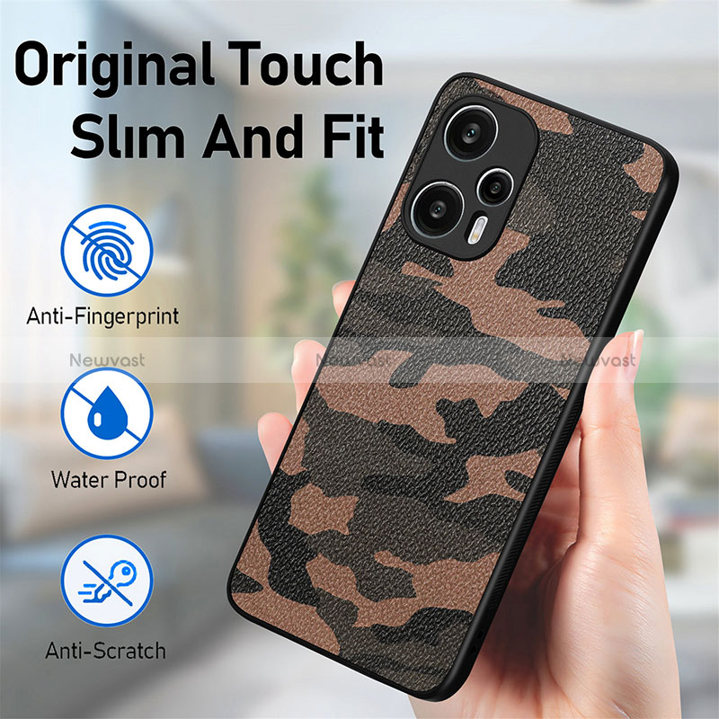 Soft Silicone Gel Leather Snap On Case Cover S01D for Xiaomi Poco F5 5G