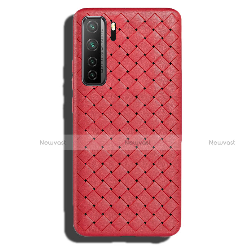 Soft Silicone Gel Leather Snap On Case Cover S02 for Huawei Nova 7 SE 5G