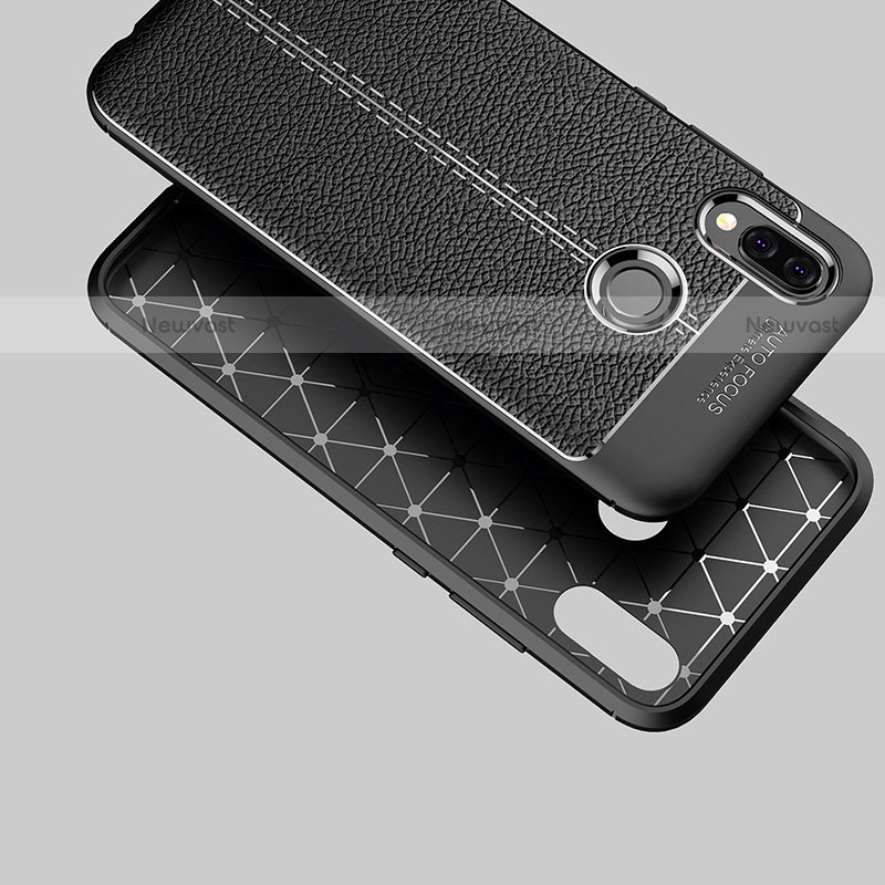 Soft Silicone Gel Leather Snap On Case Cover S02 for Huawei P20 Lite