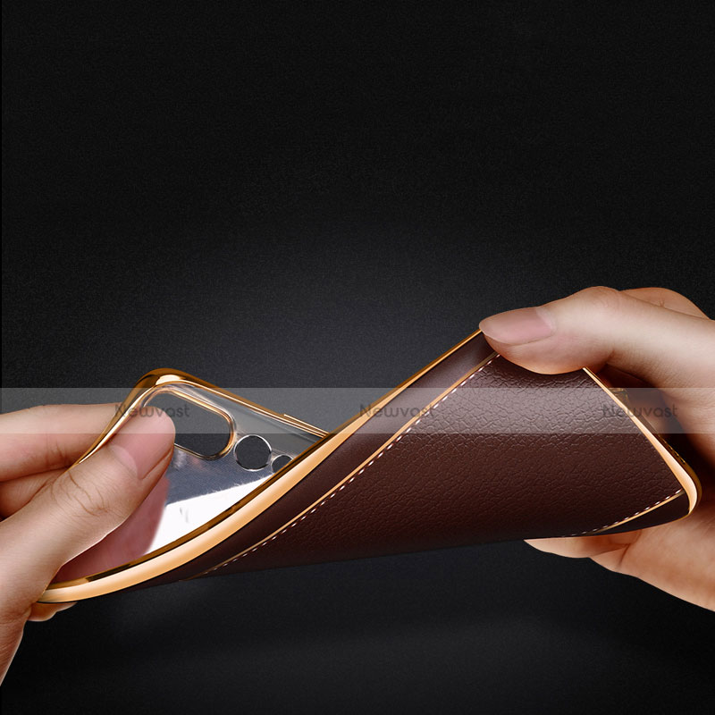 Soft Silicone Gel Leather Snap On Case Cover S02 for Huawei P20 Pro