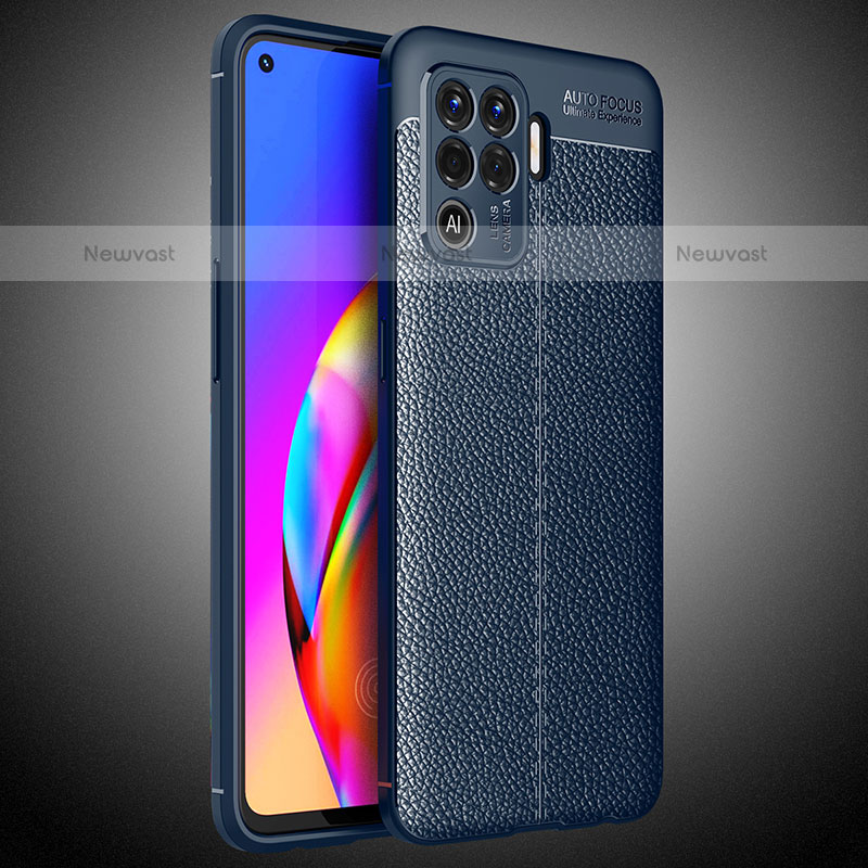 Soft Silicone Gel Leather Snap On Case Cover S02 for Oppo F19 Pro
