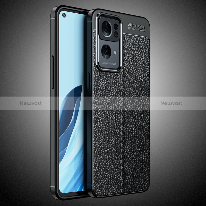 Soft Silicone Gel Leather Snap On Case Cover S02 for Oppo Reno7 Pro 5G