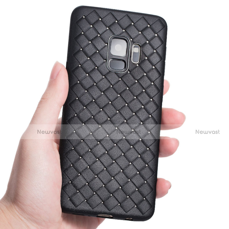 Soft Silicone Gel Leather Snap On Case Cover S02 for Samsung Galaxy S9