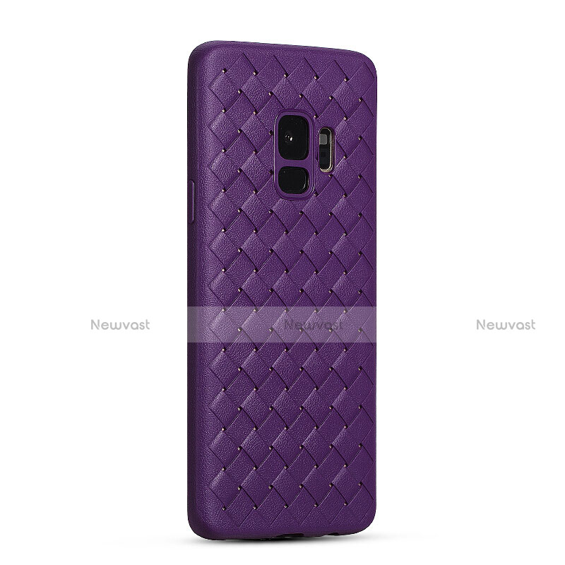 Soft Silicone Gel Leather Snap On Case Cover S02 for Samsung Galaxy S9