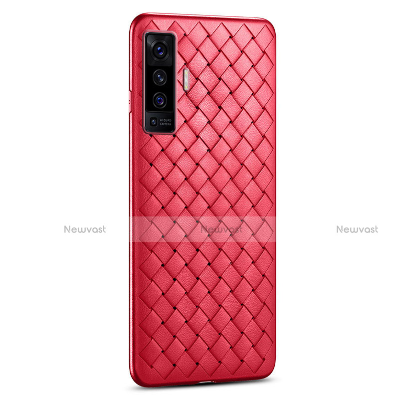 Soft Silicone Gel Leather Snap On Case Cover S02 for Vivo X50 5G