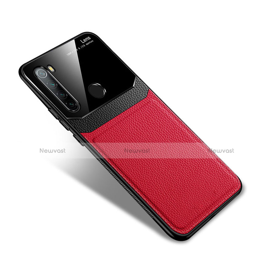 Soft Silicone Gel Leather Snap On Case Cover S02 for Xiaomi Redmi Note 8 Red