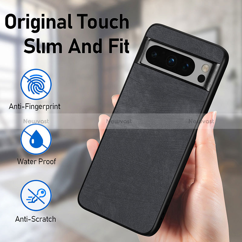 Soft Silicone Gel Leather Snap On Case Cover S02D for Google Pixel 8 Pro 5G