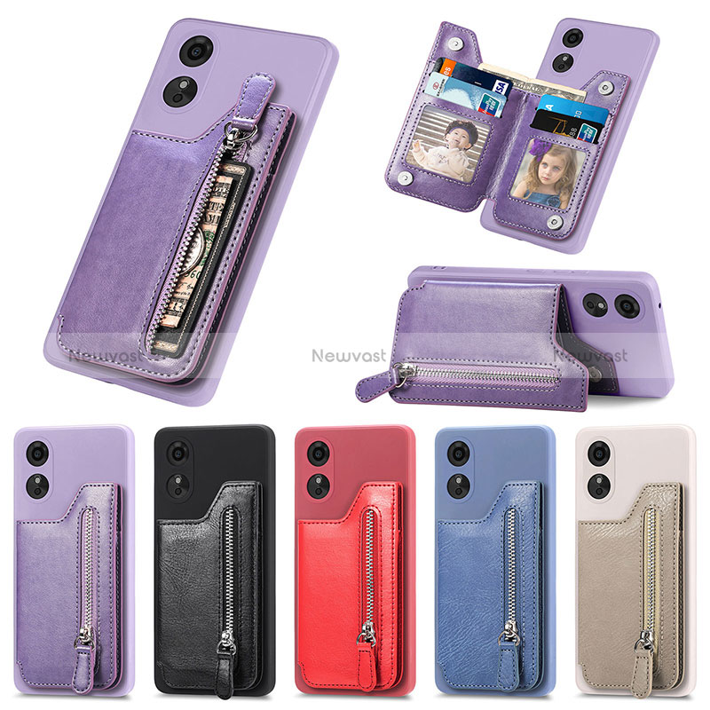 Soft Silicone Gel Leather Snap On Case Cover S02D for Oppo A17