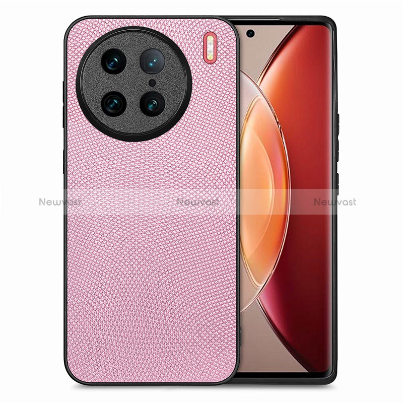 Soft Silicone Gel Leather Snap On Case Cover S02D for Vivo X90 Pro 5G