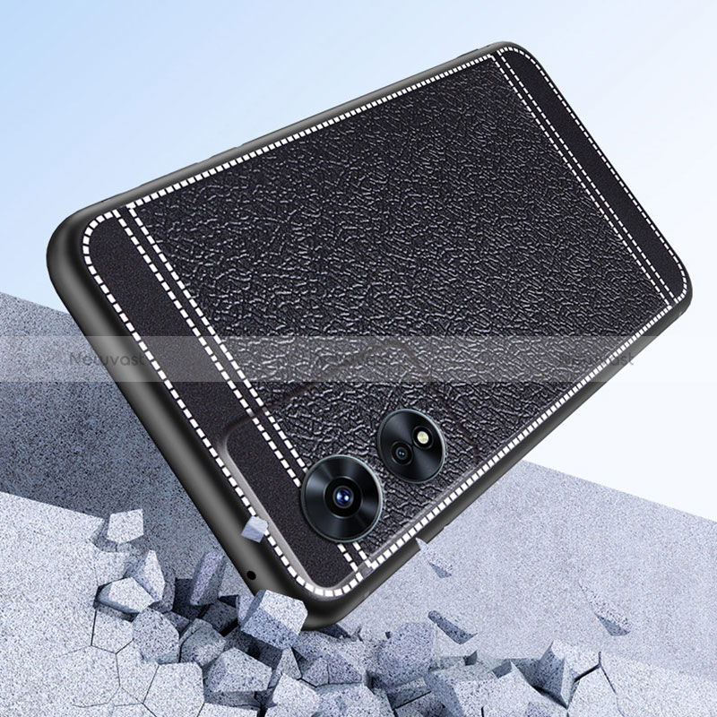 Soft Silicone Gel Leather Snap On Case Cover S03 for Oppo A58x 5G