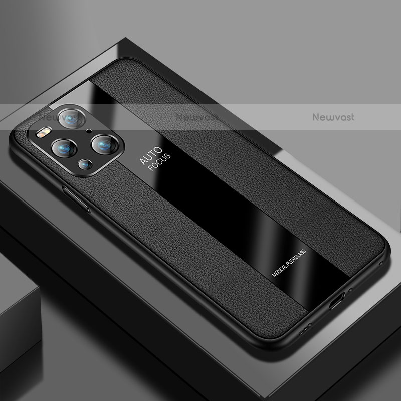 Soft Silicone Gel Leather Snap On Case Cover S03 for Oppo Find X3 Pro 5G Black