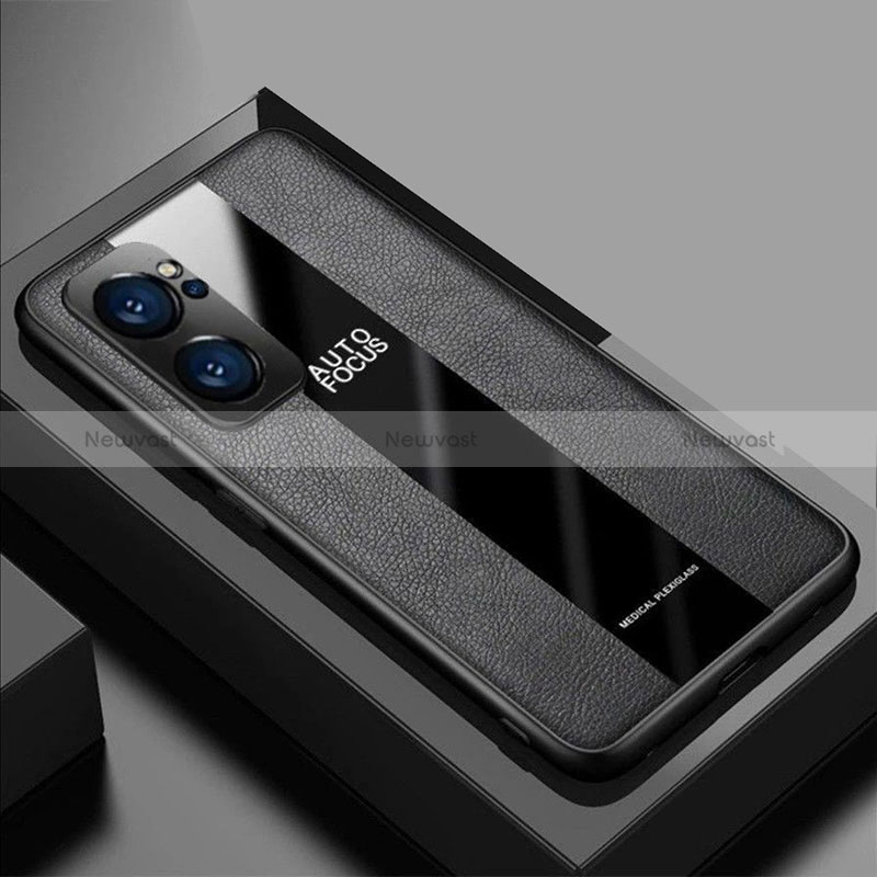 Soft Silicone Gel Leather Snap On Case Cover S03 for Oppo Reno7 Pro 5G Black