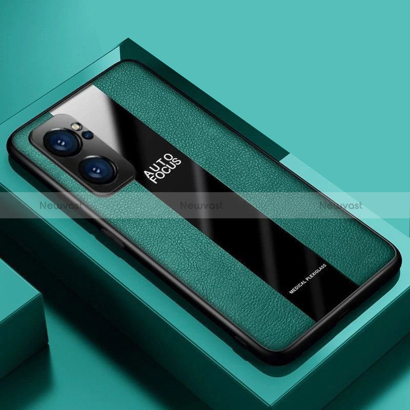 Soft Silicone Gel Leather Snap On Case Cover S03 for Oppo Reno7 Pro 5G Green
