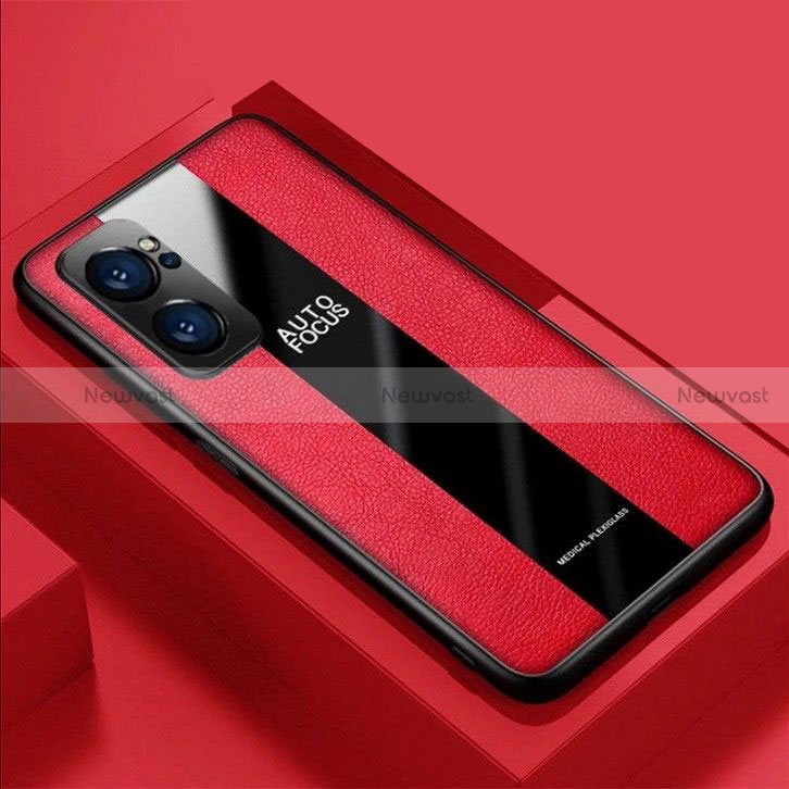 Soft Silicone Gel Leather Snap On Case Cover S03 for Oppo Reno7 Pro 5G Red