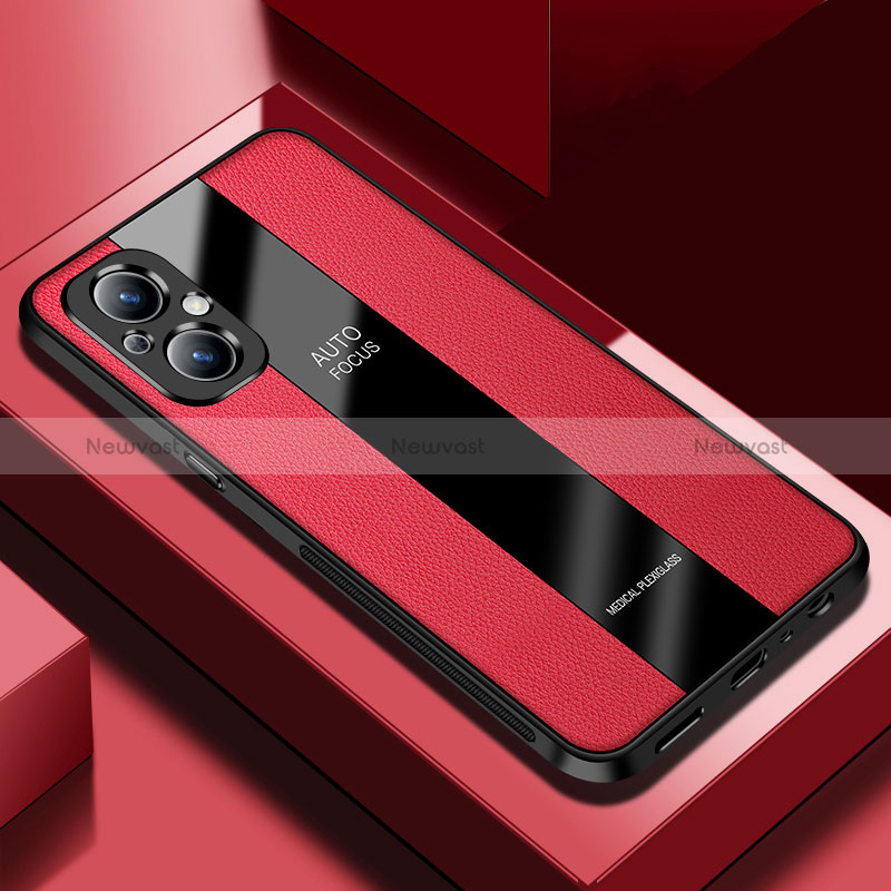 Soft Silicone Gel Leather Snap On Case Cover S03 for Oppo Reno8 Lite 5G Red
