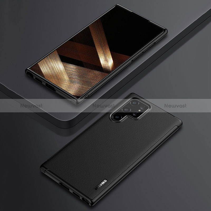 Soft Silicone Gel Leather Snap On Case Cover S03 for Samsung Galaxy S24 Ultra 5G