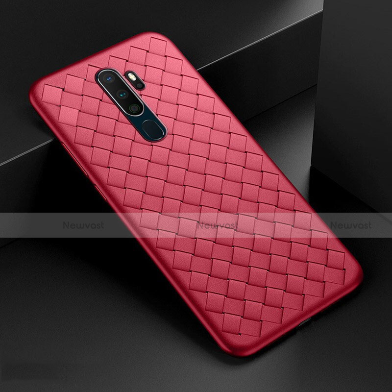 Soft Silicone Gel Leather Snap On Case Cover S04 for Oppo A5 (2020)