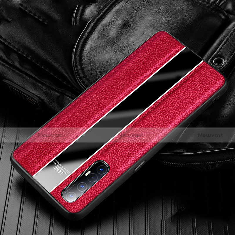 Soft Silicone Gel Leather Snap On Case Cover S04 for Oppo Find X2 Neo