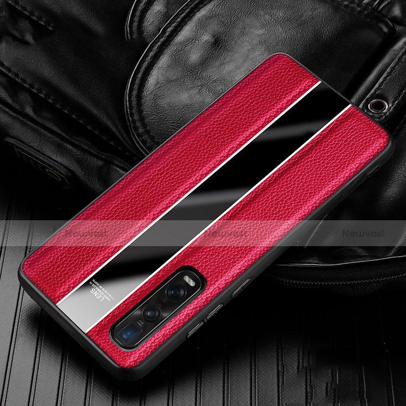 Soft Silicone Gel Leather Snap On Case Cover S04 for Oppo Find X2 Pro