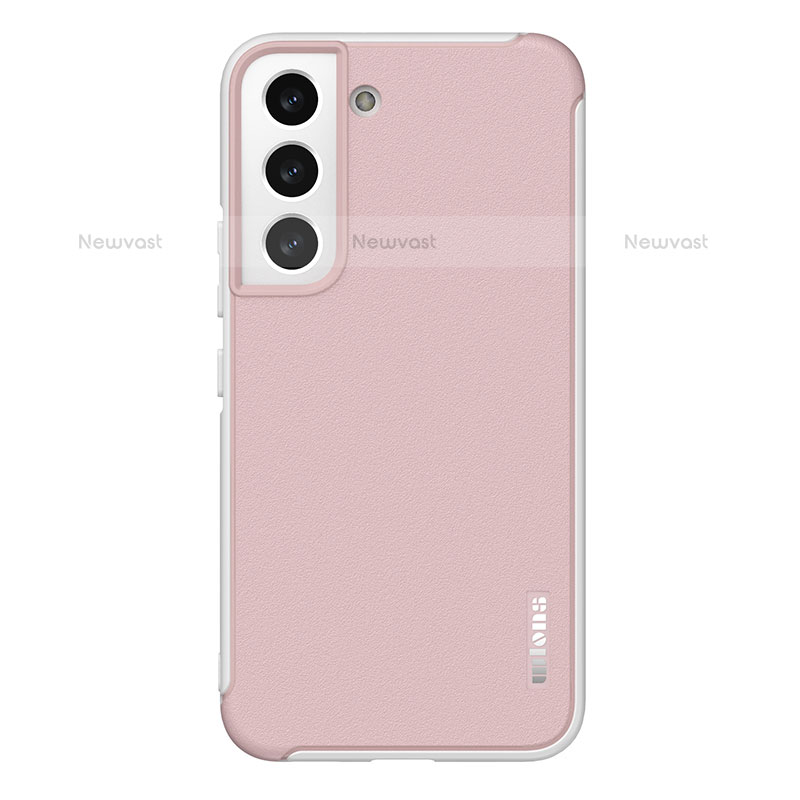 Soft Silicone Gel Leather Snap On Case Cover S05 for Samsung Galaxy S21 5G Pink