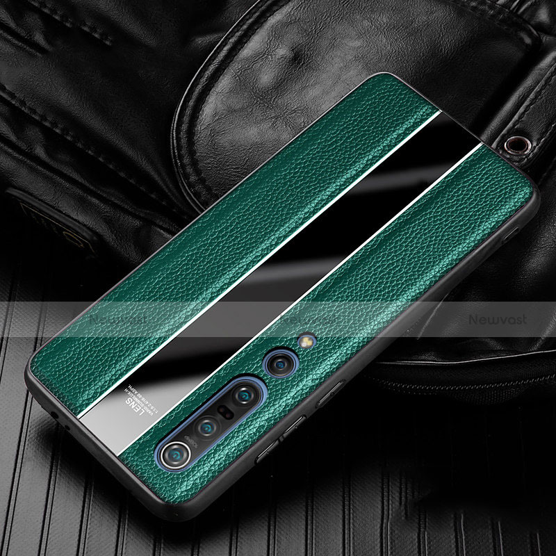 Soft Silicone Gel Leather Snap On Case Cover S05 for Xiaomi Mi 10 Pro Green