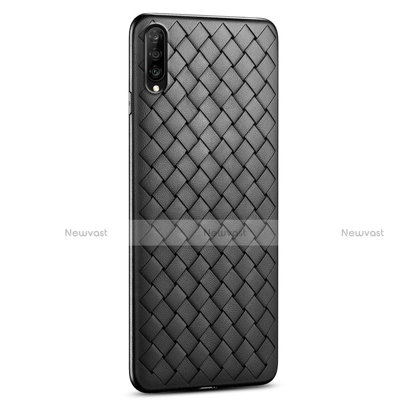 Soft Silicone Gel Leather Snap On Case Cover S06 for Huawei Y9s Black