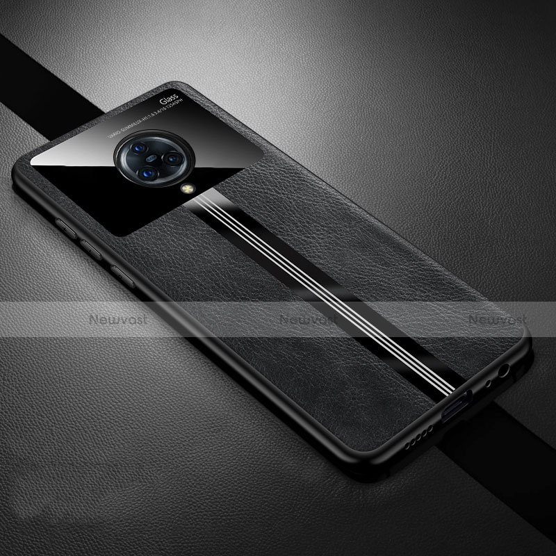 Soft Silicone Gel Leather Snap On Case Cover S06 for Vivo Nex 3 5G Black
