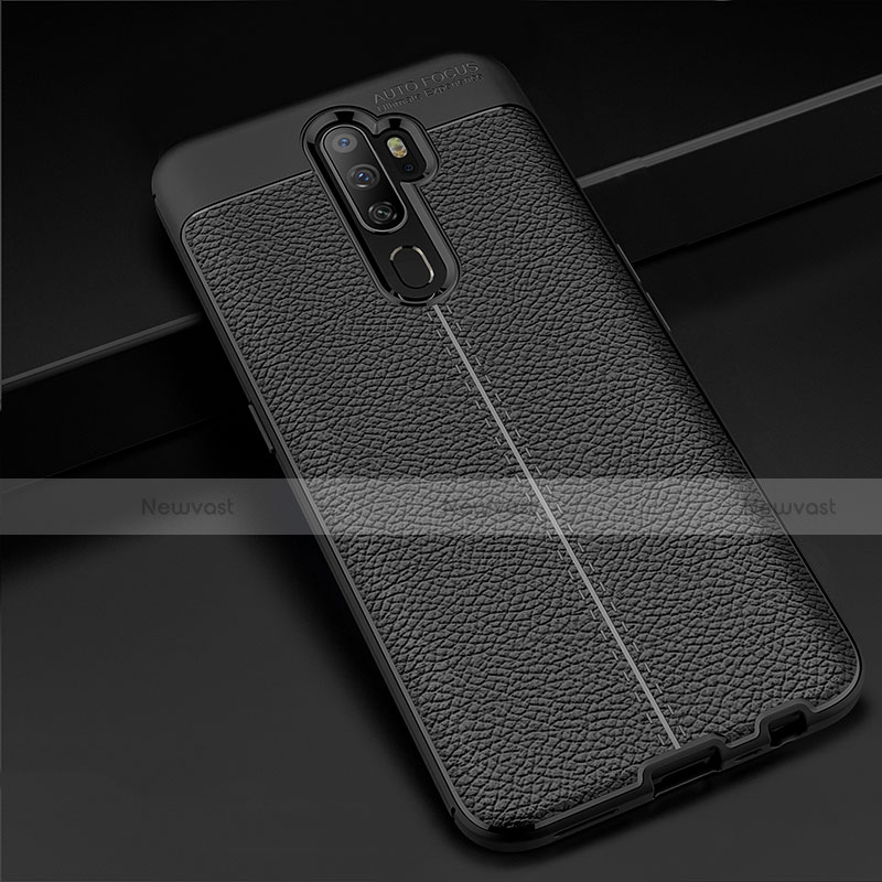 Soft Silicone Gel Leather Snap On Case Cover S08 for Oppo A9 (2020)