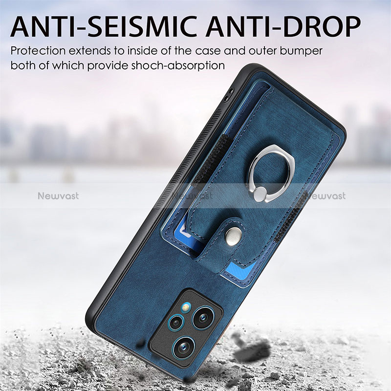 Soft Silicone Gel Leather Snap On Case Cover SD1 for Realme 9 Pro+ Plus 5G