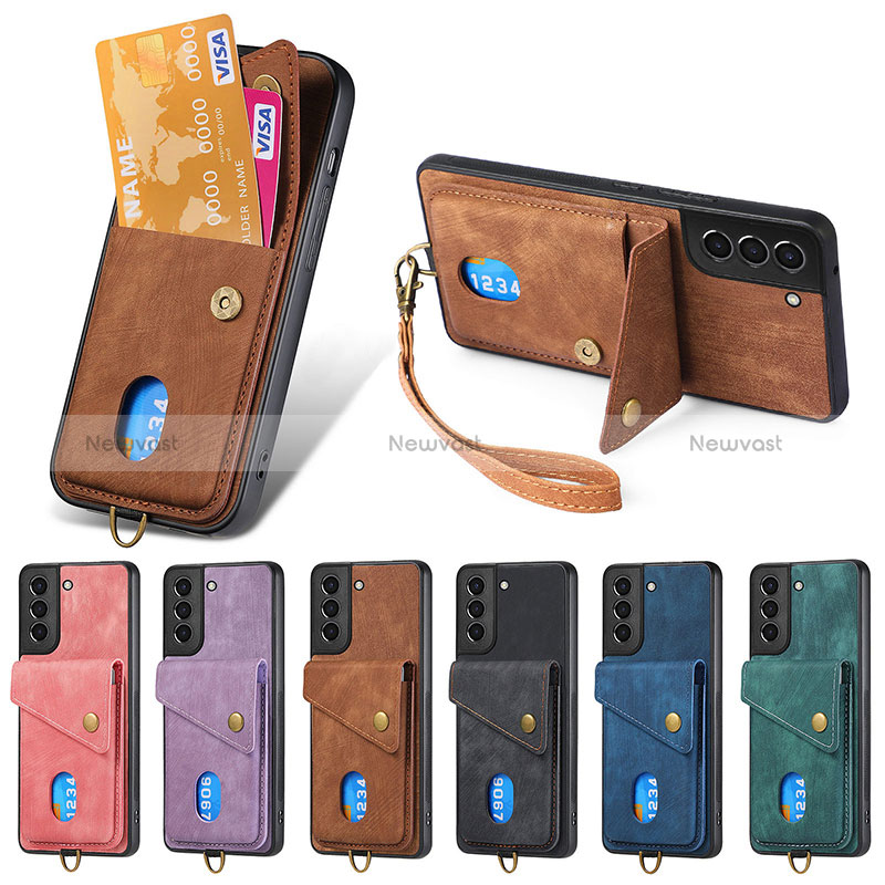 Soft Silicone Gel Leather Snap On Case Cover SD1 for Samsung Galaxy S22 Plus 5G