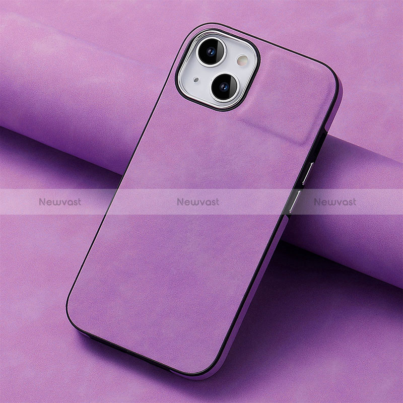 Soft Silicone Gel Leather Snap On Case Cover SD13 for Apple iPhone 15 Plus