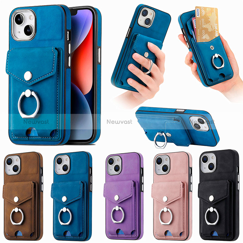 Soft Silicone Gel Leather Snap On Case Cover SD16 for Apple iPhone 13