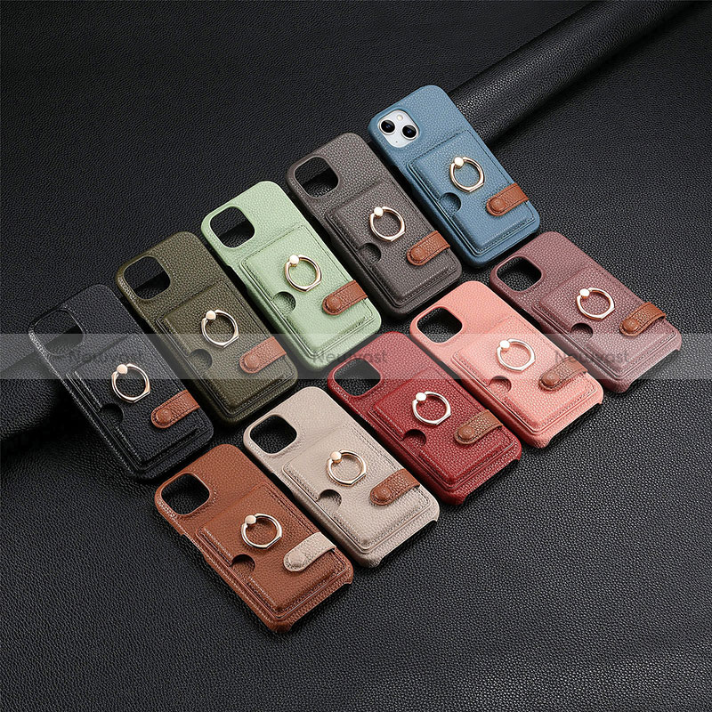 Soft Silicone Gel Leather Snap On Case Cover SD17 for Apple iPhone 14