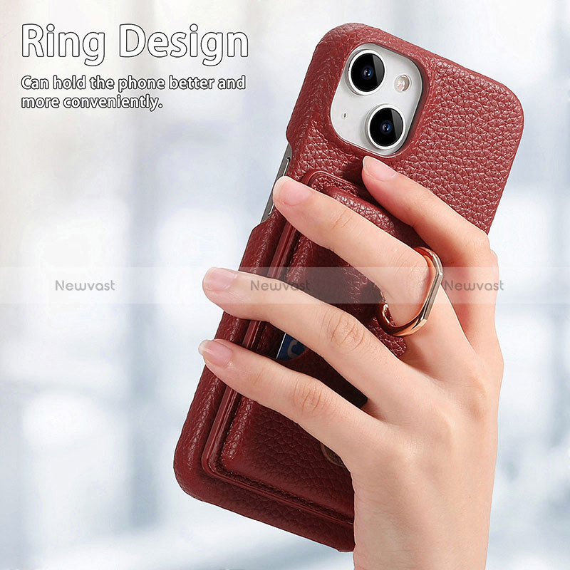 Soft Silicone Gel Leather Snap On Case Cover SD17 for Apple iPhone 14 Plus
