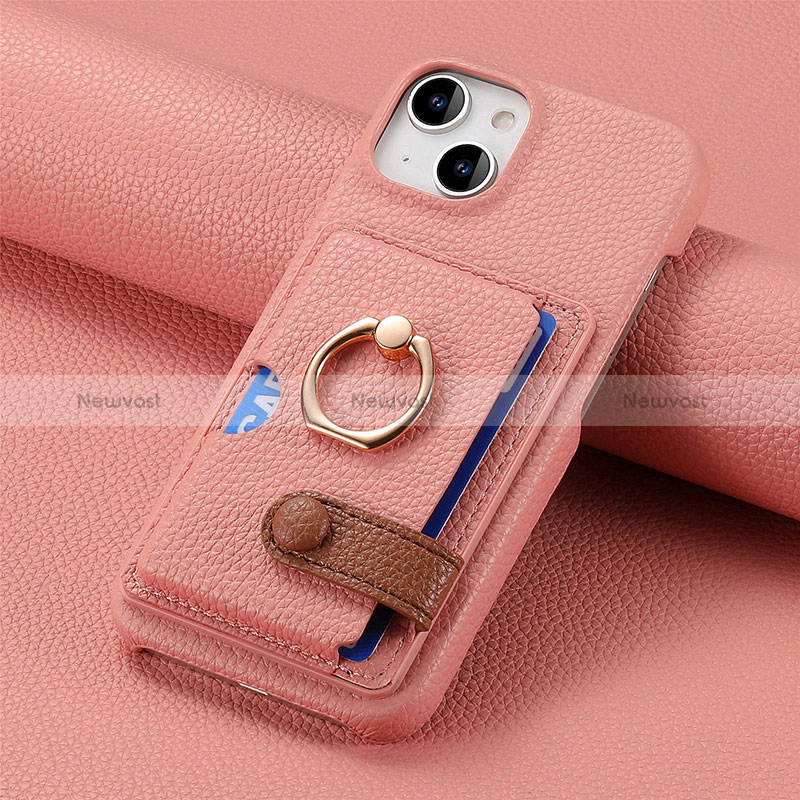 Soft Silicone Gel Leather Snap On Case Cover SD17 for Apple iPhone 15 Plus