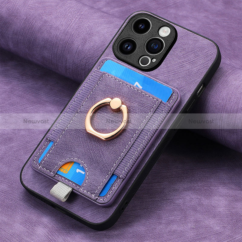 Soft Silicone Gel Leather Snap On Case Cover SD18 for Apple iPhone 15 Pro