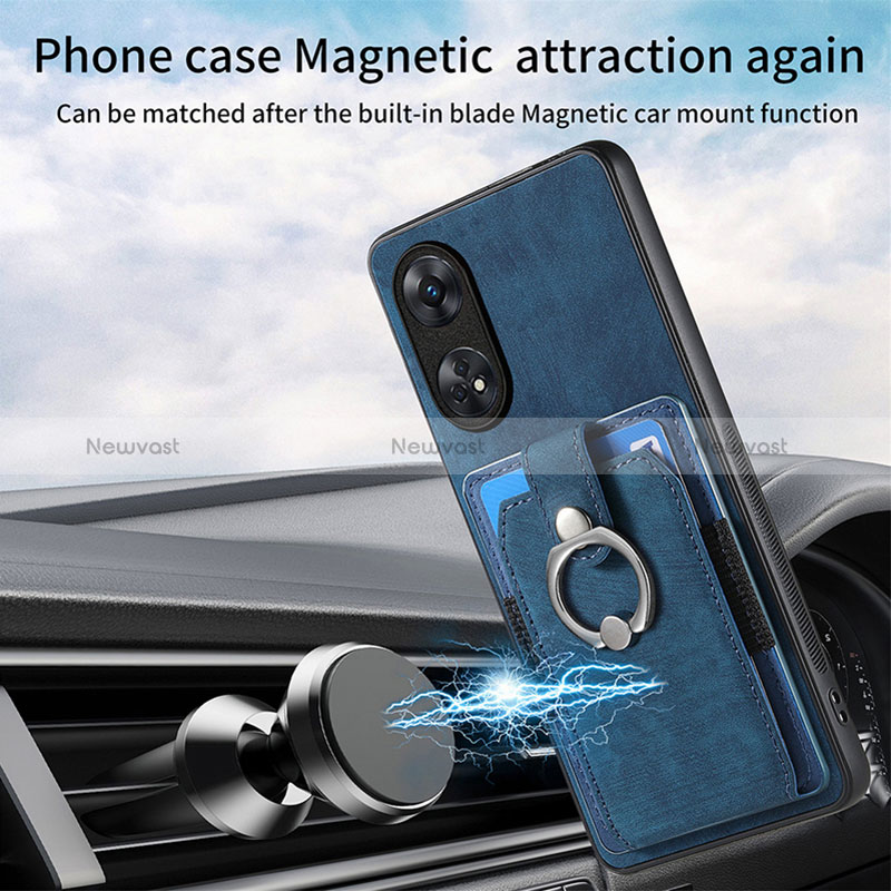 Soft Silicone Gel Leather Snap On Case Cover SD2 for Oppo Reno8 T 4G