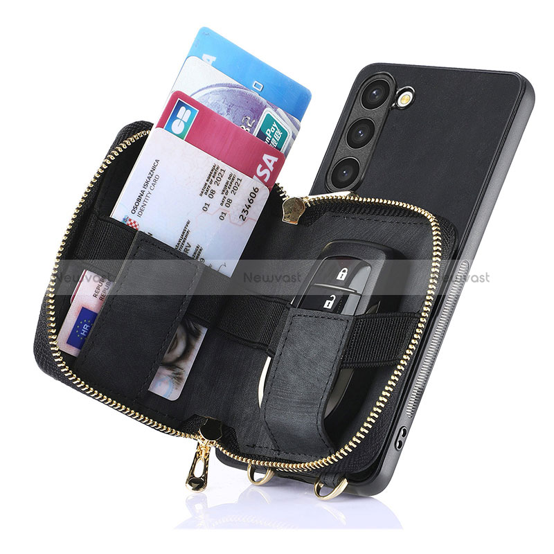 Soft Silicone Gel Leather Snap On Case Cover SD3 for Samsung Galaxy S23 Plus 5G