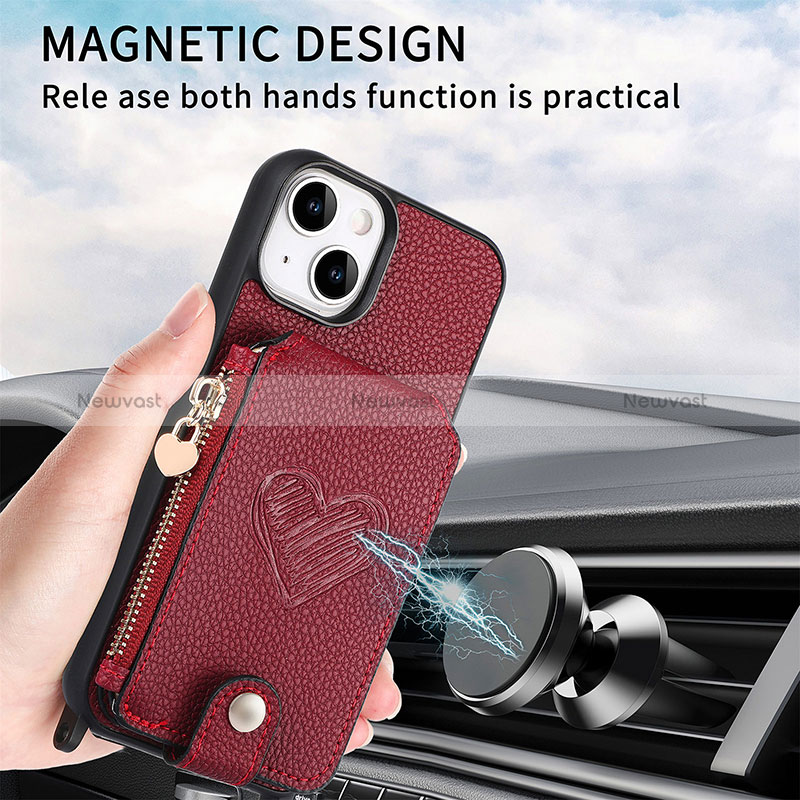 Soft Silicone Gel Leather Snap On Case Cover SD4 for Apple iPhone 13