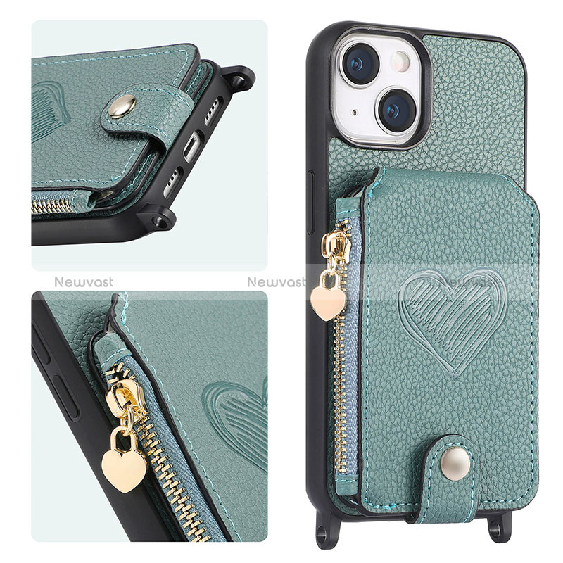Soft Silicone Gel Leather Snap On Case Cover SD4 for Apple iPhone 15