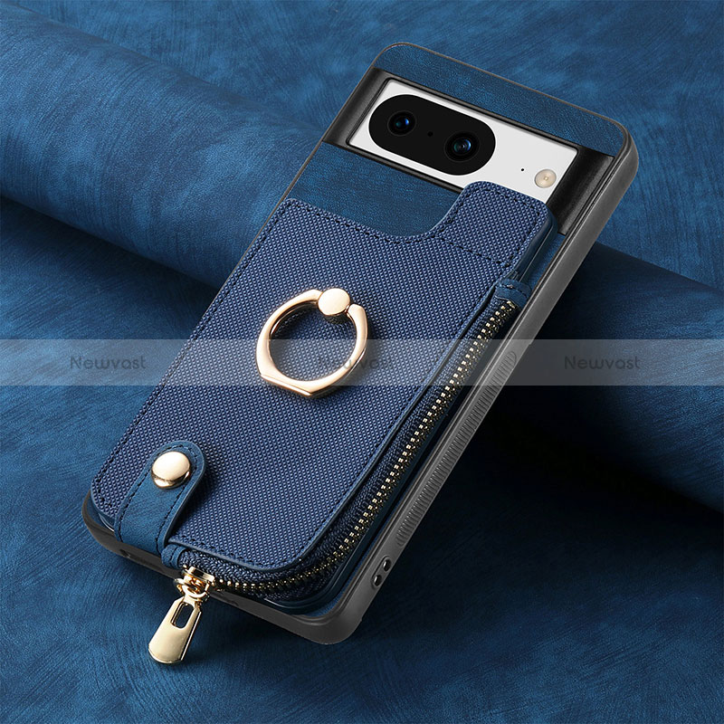 Soft Silicone Gel Leather Snap On Case Cover SD4 for Google Pixel 8 5G Blue