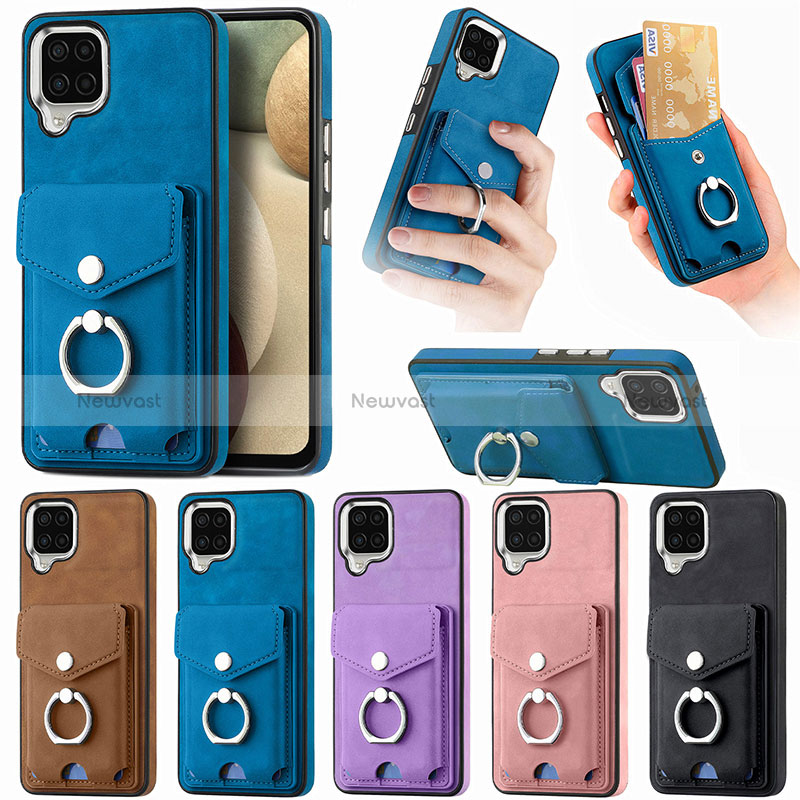 Soft Silicone Gel Leather Snap On Case Cover SD4 for Samsung Galaxy A12
