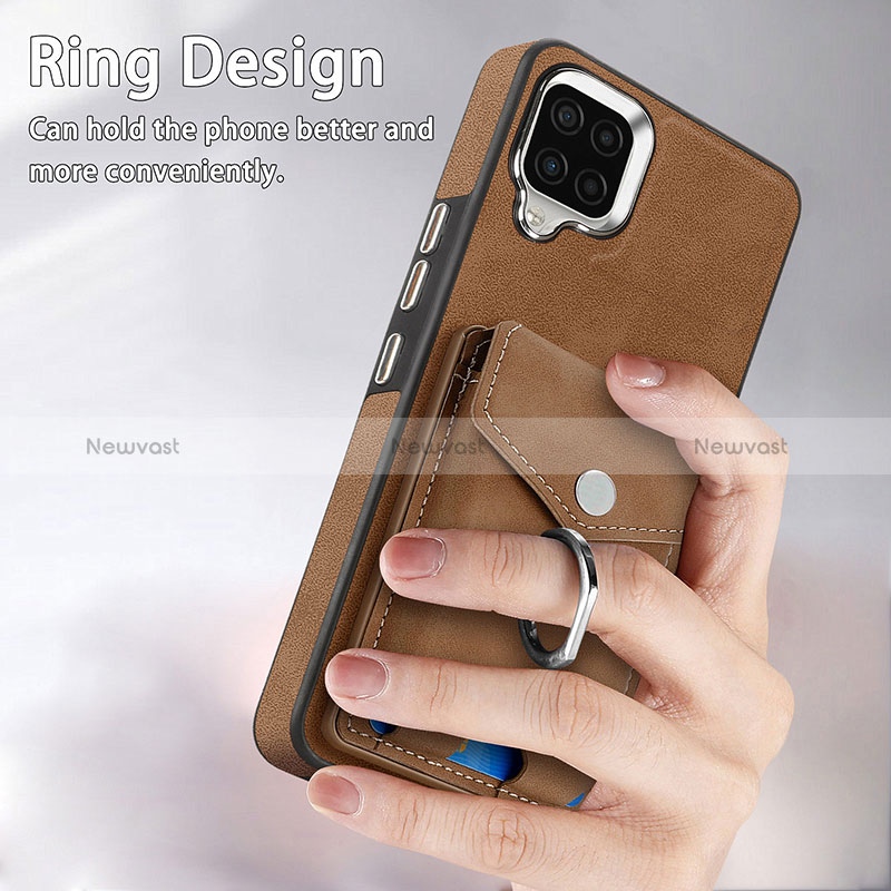 Soft Silicone Gel Leather Snap On Case Cover SD4 for Samsung Galaxy M32 4G