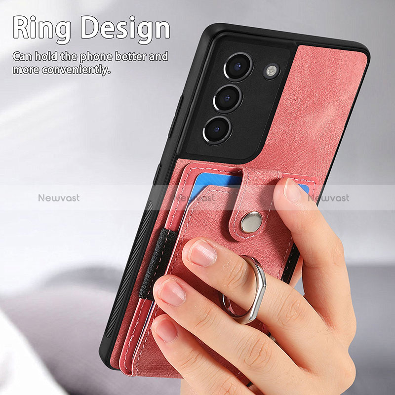 Soft Silicone Gel Leather Snap On Case Cover SD5 for Samsung Galaxy S21 FE 5G