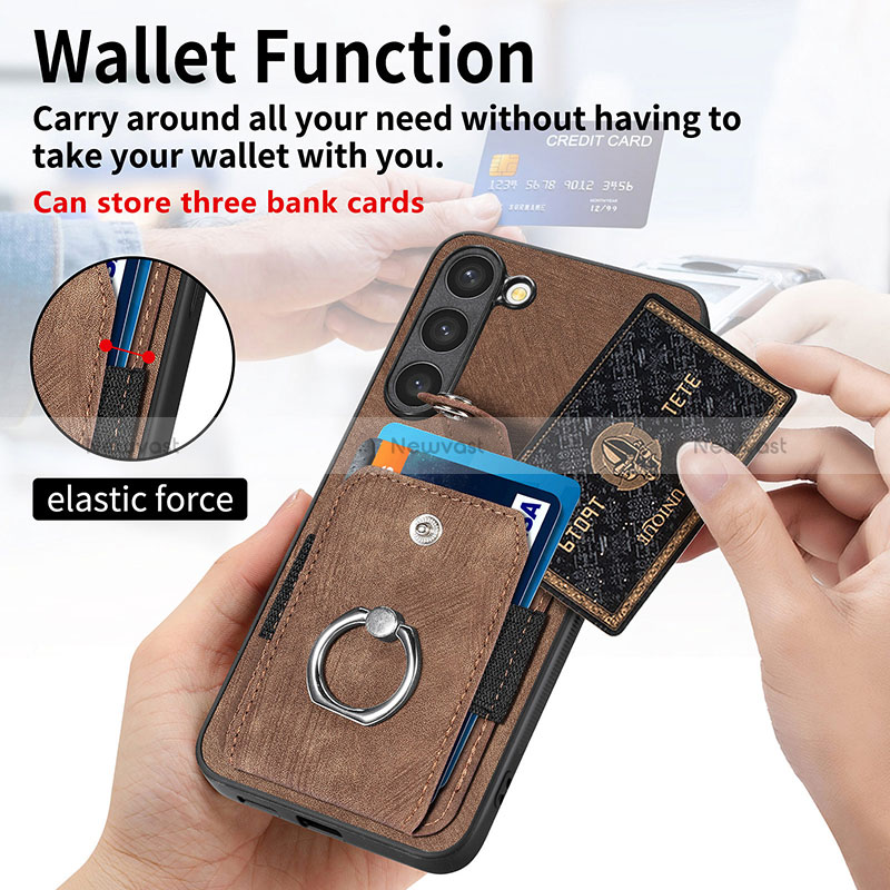 Soft Silicone Gel Leather Snap On Case Cover SD5 for Samsung Galaxy S22 5G