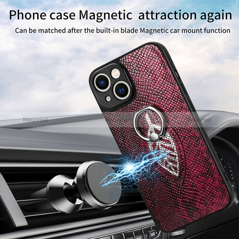 Soft Silicone Gel Leather Snap On Case Cover SD6 for Apple iPhone 13