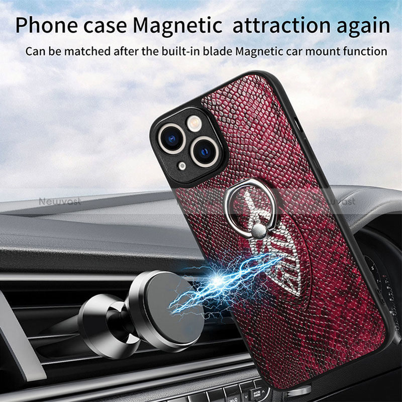 Soft Silicone Gel Leather Snap On Case Cover SD6 for Apple iPhone 14