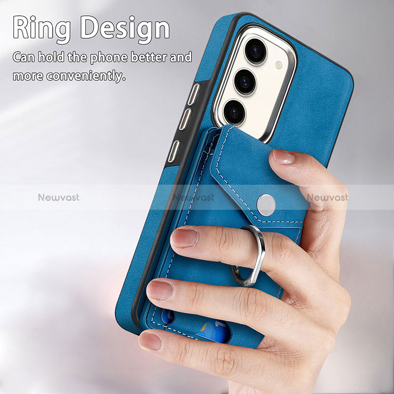 Soft Silicone Gel Leather Snap On Case Cover SD6 for Samsung Galaxy S22 Plus 5G