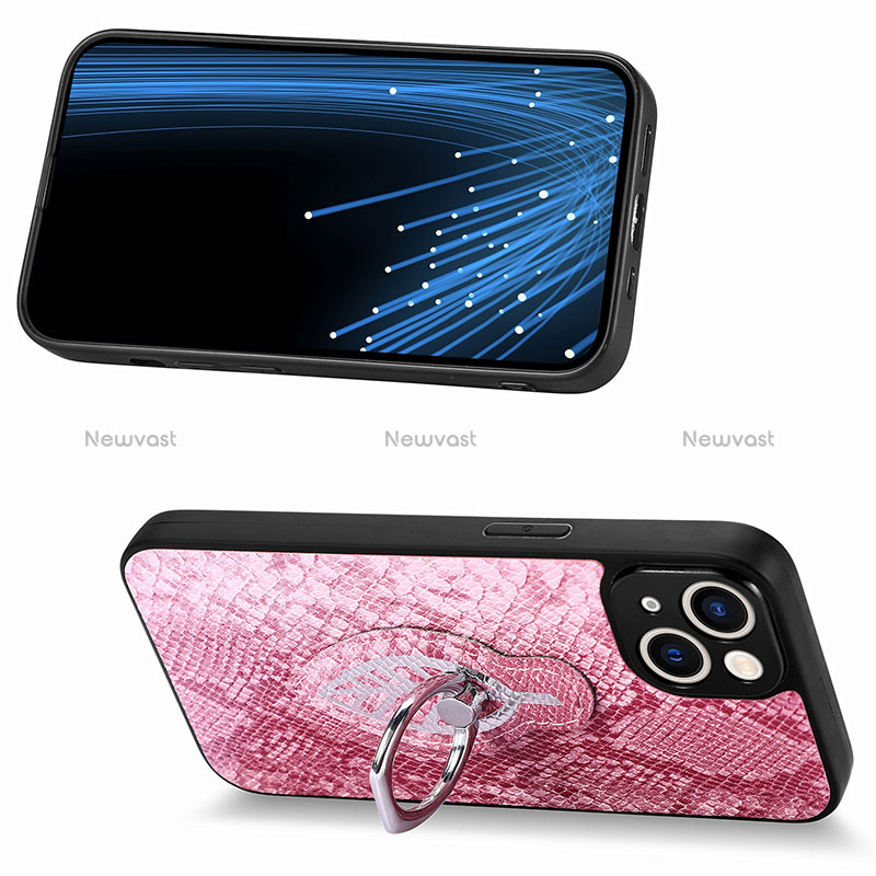 Soft Silicone Gel Leather Snap On Case Cover SD7 for Apple iPhone 14