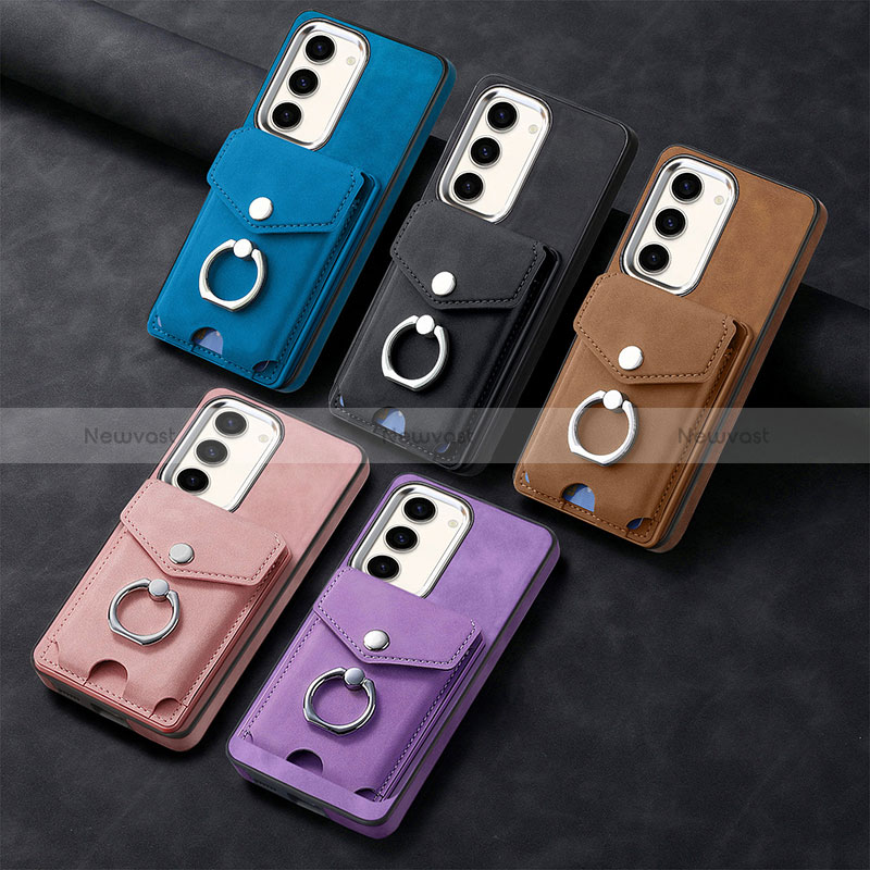 Soft Silicone Gel Leather Snap On Case Cover SD7 for Samsung Galaxy S22 Plus 5G